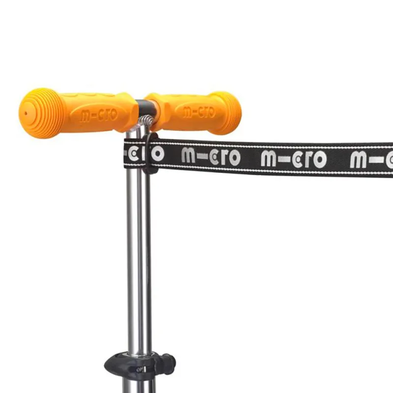 Micro Correa negra con sección elástica para patinetes