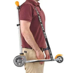 Micro Correa negra con sección elástica para patinetes