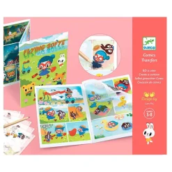 Djeco Crea cómic con calcomanías Flying Sofye
