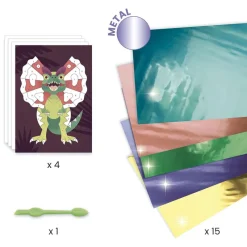 Djeco Crea cuadros metalizados dinosaurios