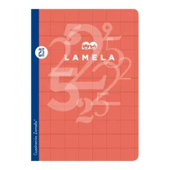 Lamela Cuaderno A4 cuadrovía 2,5mm. 50 hojas tapa cartoncillo plastificado colores surtidos