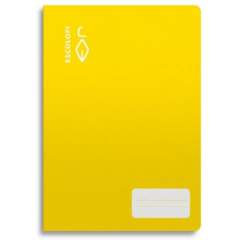 Escolofi Cuaderno cuarto color amarillo pauta Montessori 5mm 32 hojas