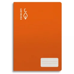 Escolofi Cuaderno cuarto naranja pauta Montessori 3,5mm. 32 hojas