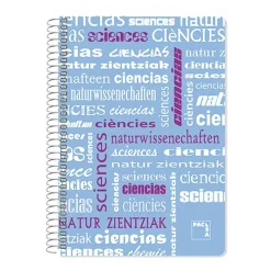 Pacsa Cuaderno folio cuadro 4mm. 80 hojas Ciencias Plastipac