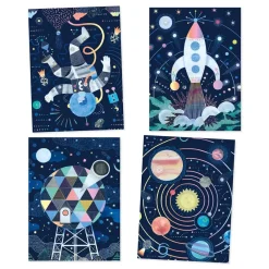 Djeco Cuadros para rascar Misión cósmica