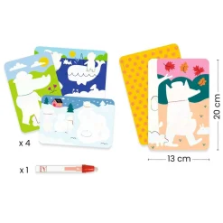 Djeco Dibujos mágicos para colorear las cuatro estaciones