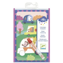 Djeco Dibujos mágicos para colorear transportes