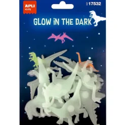 Apli Dinosaurios adhesivos fosforescentes 9 unidades