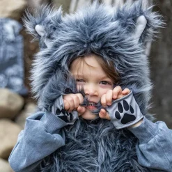 Great Pretenders Disfraz lobo 3-4 años sudadera con capucha y guantes