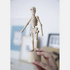 Kikkerland Esqueleto de madera articulado bailarín