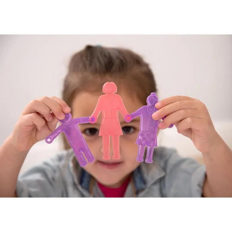 Tickit Figuras personas de colores translúcidos de silicona 36 piezas