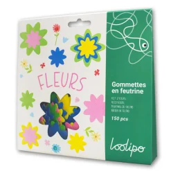Loolipo Flores de fieltro adhesivas 150 piezas