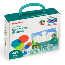 Miniland Formas geométricas translúcidas 40 pzas.