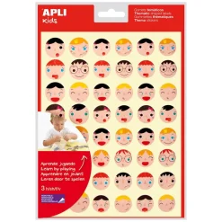 Apli Gomets redondos emociones 3 láminas
