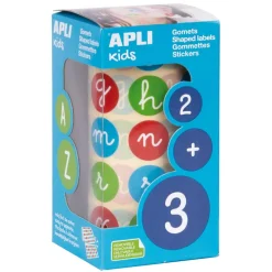 Apli Gomets redondos letras minúsculas 2cm. rollo