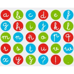 Apli Gomets redondos letras minúsculas 2cm. rollo