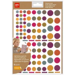 Apli Gomets redondos Nature Kraft 6 láminas