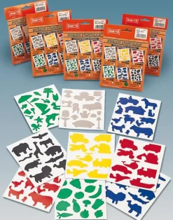 Ineta Gomets siluetas frutas 6 láminas