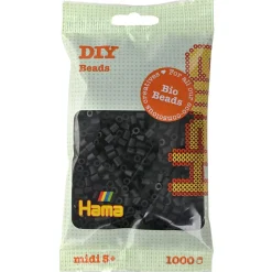 Hama Midi: bolsa 1000 Bio perlas negro