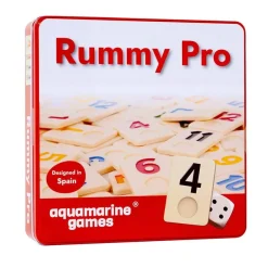 Aquamarine Games Juego de mesa Rummy Pro caja de metal