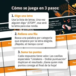 SD Games Juego de palabras Listos, listas y listakens clásico