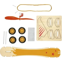 Phanomint Kit montaje coche carreras propulsión goma elástica