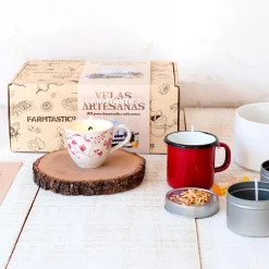 Farmtastico Kit para hacer velas con cera de soja natural