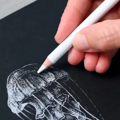 Milan Lápiz blanco 3 unidades con 1 goma soft 4824