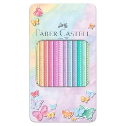 Faber castell Lápiz color 12 colores pastel caja metal Sparkle