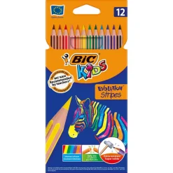 Bic Lápiz color Evolution Stripes 12 colores