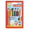 Stabilo Lápiz grueso multifunción 6 colores Woody 3 en 1