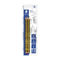 Staedtler Lápiz Noris 2 lápices HB y 1 lápiz 3H