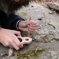 Kikkerland Lupa doble madera aumentos 5x y 10x Huckleberry