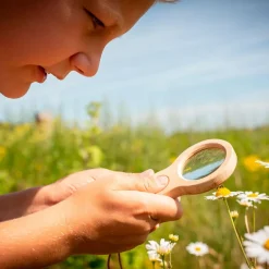 Kikkerland Lupa doble madera aumentos 5x y 10x Huckleberry