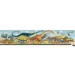Janod Maletín puzzle panorámico dinosaurios 100 piezas