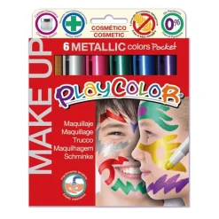Instant Maquillaje en barra stick 6 colores metalizados Playcolor