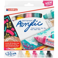 Edding Marcador Acrylic 3D 5400 doble punta 5 colores