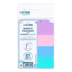 Carchivo Marcapáginas Ingeniox pastel PP 4 posiciones
