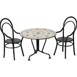 Maileg Mesa de comedor con 2 sillas para ratones