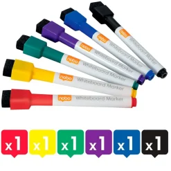 Nobo Mini rotulador para pizarra blanca 6 colores