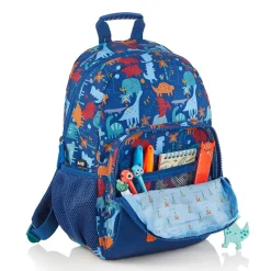 Miquelrius Mochila doble London amigo dinosaurio. 35x22,5x16cm