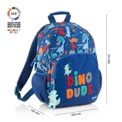 Miquelrius Mochila doble London amigo dinosaurio. 35x22,5x16cm