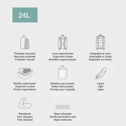 Miquelrius Mochila doble Roma jungle. 40x28x16cm.