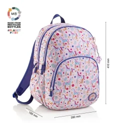Miquelrius Mochila triple Oslo unicornio. 41x28x16,5cm.