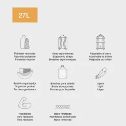 Miquelrius Mochila triple Oslo unicornio. 41x28x16,5cm.