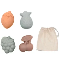Play and Store Moldes para arena frutas con bolsa
