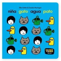 Niña, gato, agua, pato