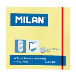 Milan Notas adhesivas 76x76 amarillo 100 hojas