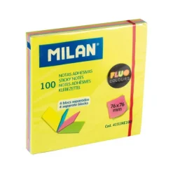 Milan Notas adhesivas 76x76mm 100 hojas de 4 colores