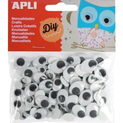 Apli Ojos ovalados adhesivos tamaño surtido 100 unidades